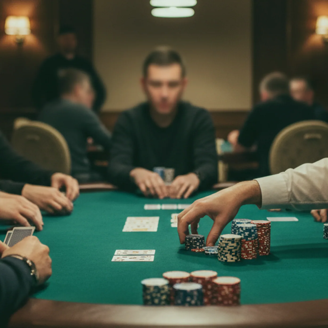 Cards dealt out for a hand of five hundred.